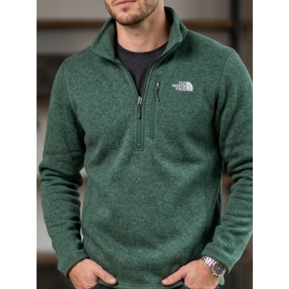 The North Face Gordon Lyons 1/4 Zip Fleece Pullover Size Large in Forest Green